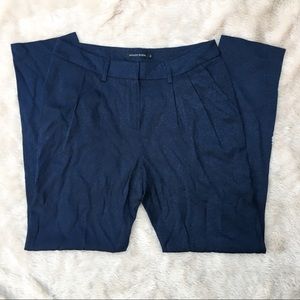 Monoprix Femme High Waisted Dark Blue Dress Pants